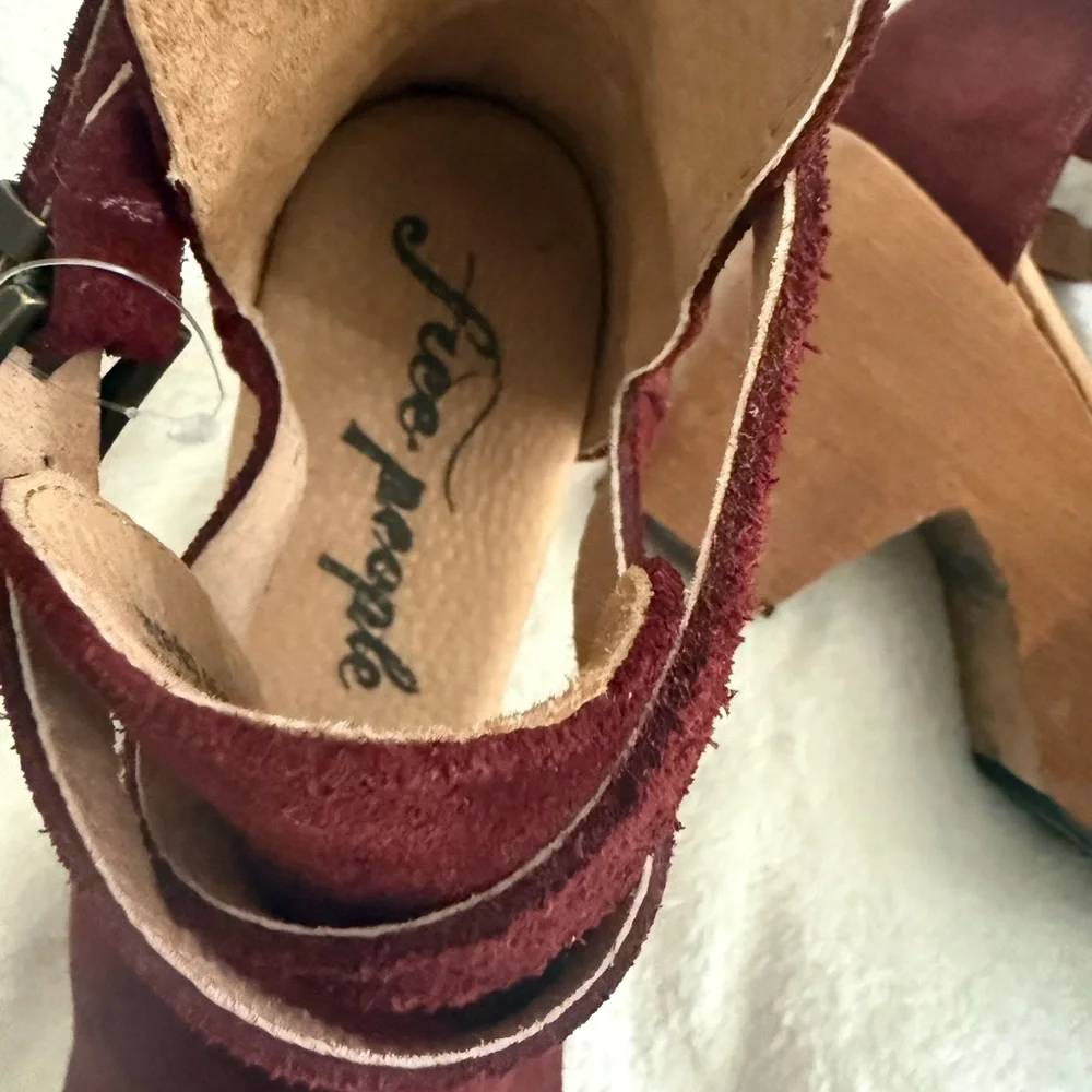 Free People Ceder Clogs in Maroon